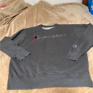 Champion Men's Dark Gray Crewneck Sweatshirt Men’s Medium